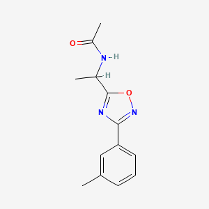 N-{1-[3-(3-methylphenyl)-1,2,4-oxadiazol-5-yl]ethyl}acetamide