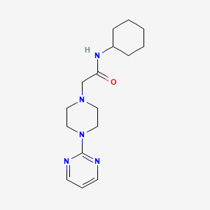 N-cyclohexyl-2-[4-(2-pyrimidinyl)-1-piperazinyl]acetamide