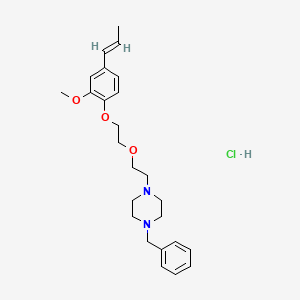 molecular formula C25H35ClN2O3 B5349206 1-benzyl-4-(2-{2-[2-methoxy-4-(1-propen-1-yl)phenoxy]ethoxy}ethyl)piperazine hydrochloride 