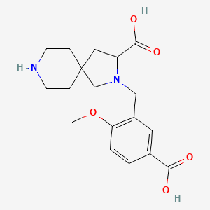 molecular formula C18H24N2O5 B5349217 2-(5-carboxy-2-methoxybenzyl)-2,8-diazaspiro[4.5]decane-3-carboxylic acid 