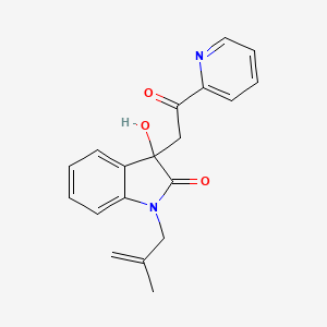 3-hydroxy-1-(2-methylprop-2-en-1-yl)-3-(2-oxo-2-pyridin-2-ylethyl)-1,3-dihydro-2H-indol-2-one