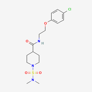 molecular formula C16H24ClN3O4S B5349245 N-[2-(4-chlorophenoxy)ethyl]-1-[(dimethylamino)sulfonyl]-4-piperidinecarboxamide 