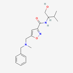 5-{[benzyl(methyl)amino]methyl}-N-[1-(hydroxymethyl)-2-methylpropyl]isoxazole-3-carboxamide