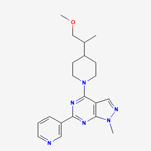 molecular formula C20H26N6O B5349302 4-[4-(2-methoxy-1-methylethyl)-1-piperidinyl]-1-methyl-6-(3-pyridinyl)-1H-pyrazolo[3,4-d]pyrimidine 