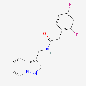 2-(2,4-difluorophenyl)-N-(pyrazolo[1,5-a]pyridin-3-ylmethyl)acetamide