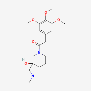 molecular formula C19H30N2O5 B5349317 3-[(dimethylamino)methyl]-1-[(3,4,5-trimethoxyphenyl)acetyl]-3-piperidinol 