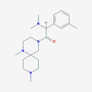 molecular formula C21H34N4O B5349322 2-(1,9-dimethyl-1,4,9-triazaspiro[5.5]undec-4-yl)-N,N-dimethyl-1-(3-methylphenyl)-2-oxoethanamine 