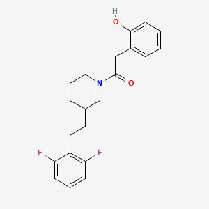 2-(2-{3-[2-(2,6-difluorophenyl)ethyl]-1-piperidinyl}-2-oxoethyl)phenol