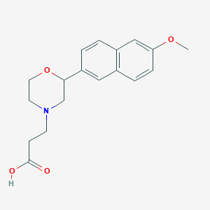 3-[2-(6-methoxy-2-naphthyl)morpholin-4-yl]propanoic acid