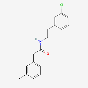 molecular formula C17H18ClNO B5349373 N-[2-(3-chlorophenyl)ethyl]-2-(3-methylphenyl)acetamide 