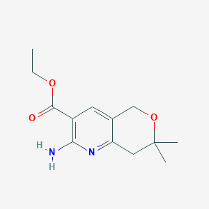 molecular formula C13H18N2O3 B5349397 ethyl 2-amino-7,7-dimethyl-7,8-dihydro-5H-pyrano[4,3-b]pyridine-3-carboxylate 