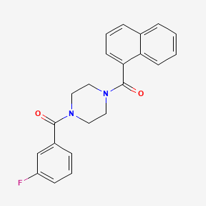 molecular formula C22H19FN2O2 B5349406 1-(3-fluorobenzoyl)-4-(1-naphthoyl)piperazine 