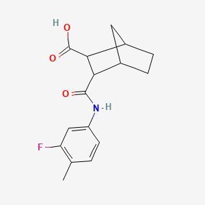 molecular formula C16H18FNO3 B5349417 3-{[(3-fluoro-4-methylphenyl)amino]carbonyl}bicyclo[2.2.1]heptane-2-carboxylic acid 