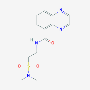 molecular formula C13H16N4O3S B5349434 N-{2-[(dimethylamino)sulfonyl]ethyl}quinoxaline-5-carboxamide 