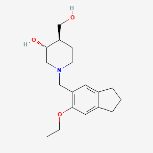 molecular formula C18H27NO3 B5349441 (3R*,4R*)-1-[(6-ethoxy-2,3-dihydro-1H-inden-5-yl)methyl]-4-(hydroxymethyl)-3-piperidinol 