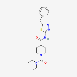 molecular formula C20H27N5O2S B5349453 N~4~-(5-benzyl-1,3,4-thiadiazol-2-yl)-N~1~,N~1~-diethyl-1,4-piperidinedicarboxamide 