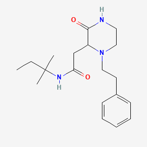 N-(1,1-dimethylpropyl)-2-[3-oxo-1-(2-phenylethyl)-2-piperazinyl]acetamide