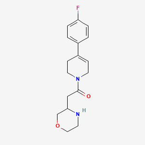 molecular formula C17H21FN2O2 B5349462 3-{2-[4-(4-fluorophenyl)-3,6-dihydro-1(2H)-pyridinyl]-2-oxoethyl}morpholine hydrochloride 