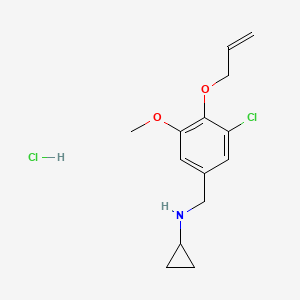 molecular formula C14H19Cl2NO2 B5349469 N-[4-(allyloxy)-3-chloro-5-methoxybenzyl]cyclopropanamine hydrochloride 