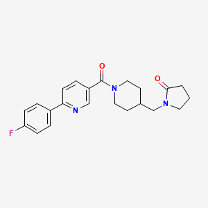 1-[(1-{[6-(4-fluorophenyl)pyridin-3-yl]carbonyl}piperidin-4-yl)methyl]pyrrolidin-2-one