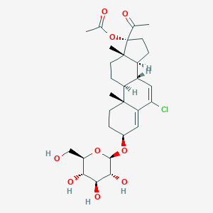 molecular formula C29H41ClO9 B053495 3-O-Glucosylchlormadinol acetate CAS No. 113547-99-2