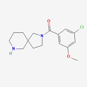 molecular formula C16H21ClN2O2 B5349504 2-(3-chloro-5-methoxybenzoyl)-2,7-diazaspiro[4.5]decane hydrochloride 