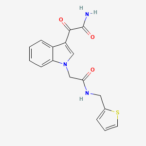 molecular formula C17H15N3O3S B5349518 2-oxo-2-(1-{2-oxo-2-[(2-thienylmethyl)amino]ethyl}-1H-indol-3-yl)acetamide 