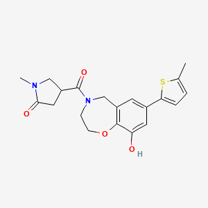 4-{[9-hydroxy-7-(5-methyl-2-thienyl)-2,3-dihydro-1,4-benzoxazepin-4(5H)-yl]carbonyl}-1-methylpyrrolidin-2-one