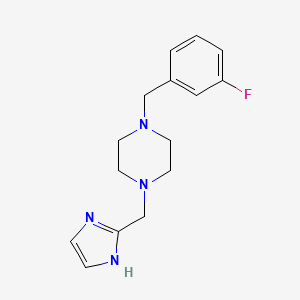 molecular formula C15H19FN4 B5349566 1-(3-fluorobenzyl)-4-(1H-imidazol-2-ylmethyl)piperazine 