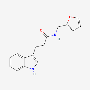 molecular formula C16H16N2O2 B5349567 N-(2-furylmethyl)-3-(1H-indol-3-yl)propanamide 