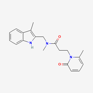 N-methyl-N-[(3-methyl-1H-indol-2-yl)methyl]-3-(6-methyl-2-oxopyridin-1(2H)-yl)propanamide