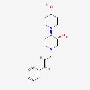 molecular formula C19H28N2O2 B5349578 (3R,4R)-4-(4-hydroxypiperidin-1-yl)-1-[(E)-3-phenylprop-2-enyl]piperidin-3-ol 