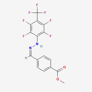 methyl 4-{2-[2,3,5,6-tetrafluoro-4-(trifluoromethyl)phenyl]carbonohydrazonoyl}benzoate