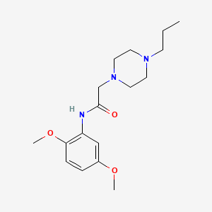 molecular formula C17H27N3O3 B5349584 N-(2,5-dimethoxyphenyl)-2-(4-propyl-1-piperazinyl)acetamide 