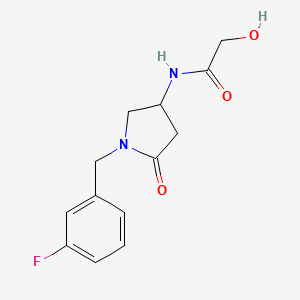 N-[1-(3-fluorobenzyl)-5-oxopyrrolidin-3-yl]-2-hydroxyacetamide