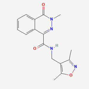 molecular formula C16H16N4O3 B5349596 N-[(3,5-dimethylisoxazol-4-yl)methyl]-3-methyl-4-oxo-3,4-dihydrophthalazine-1-carboxamide 