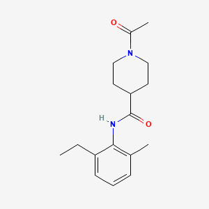 1-acetyl-N-(2-ethyl-6-methylphenyl)-4-piperidinecarboxamide