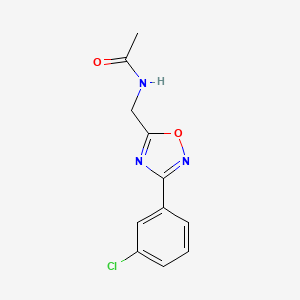 N-{[3-(3-chlorophenyl)-1,2,4-oxadiazol-5-yl]methyl}acetamide