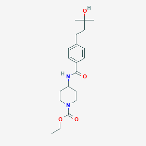 ethyl 4-{[4-(3-hydroxy-3-methylbutyl)benzoyl]amino}-1-piperidinecarboxylate