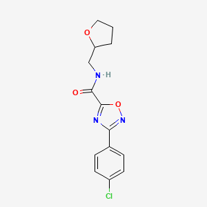 3-(4-chlorophenyl)-N-(oxolan-2-ylmethyl)-1,2,4-oxadiazole-5-carboxamide