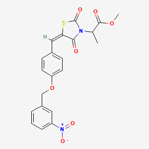 methyl 2-[(5E)-5-{4-[(3-nitrobenzyl)oxy]benzylidene}-2,4-dioxo-1,3-thiazolidin-3-yl]propanoate