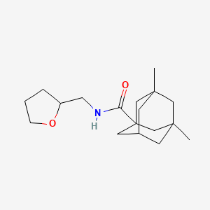 molecular formula C18H29NO2 B5349726 3,5-dimethyl-N-(tetrahydro-2-furanylmethyl)-1-adamantanecarboxamide 