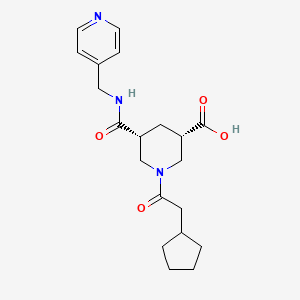 (3S*,5R*)-1-(cyclopentylacetyl)-5-{[(4-pyridinylmethyl)amino]carbonyl}-3-piperidinecarboxylic acid