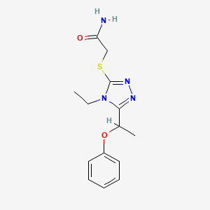 2-{[4-ethyl-5-(1-phenoxyethyl)-4H-1,2,4-triazol-3-yl]thio}acetamide