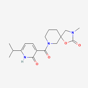 molecular formula C17H23N3O4 B5349847 7-[(6-isopropyl-2-oxo-1,2-dihydro-3-pyridinyl)carbonyl]-3-methyl-1-oxa-3,7-diazaspiro[4.5]decan-2-one 