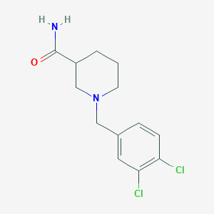 molecular formula C13H16Cl2N2O B5349855 1-[(3,4-Dichlorophenyl)methyl]piperidine-3-carboxamide 