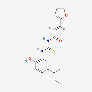 N-{[(5-sec-butyl-2-hydroxyphenyl)amino]carbonothioyl}-3-(2-furyl)acrylamide