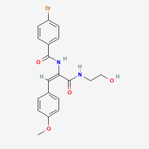 molecular formula C19H19BrN2O4 B5349881 4-bromo-N-[1-{[(2-hydroxyethyl)amino]carbonyl}-2-(4-methoxyphenyl)vinyl]benzamide 