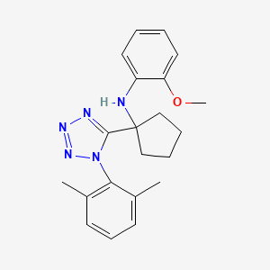 molecular formula C21H25N5O B5349887 N-{1-[1-(2,6-dimethylphenyl)-1H-tetrazol-5-yl]cyclopentyl}-2-methoxyaniline 