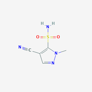 molecular formula C5H6N4O2S B053499 4-Cyano-1-methyl-1H-pyrazole-5-sulfonamide CAS No. 111493-51-7